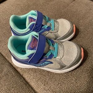 Saucony Kids' Blue and Gray Sneakers
